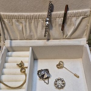 Vintage Elegant Silver and Gold Tone Brooch And What Not Set